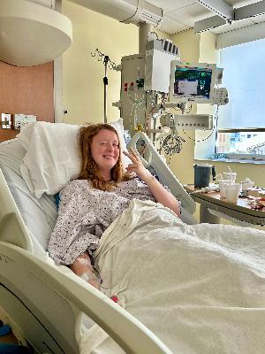 Post-surgery in May 2023