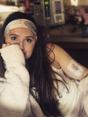 Two weeks after surgery following a ruptured brain aneurysm